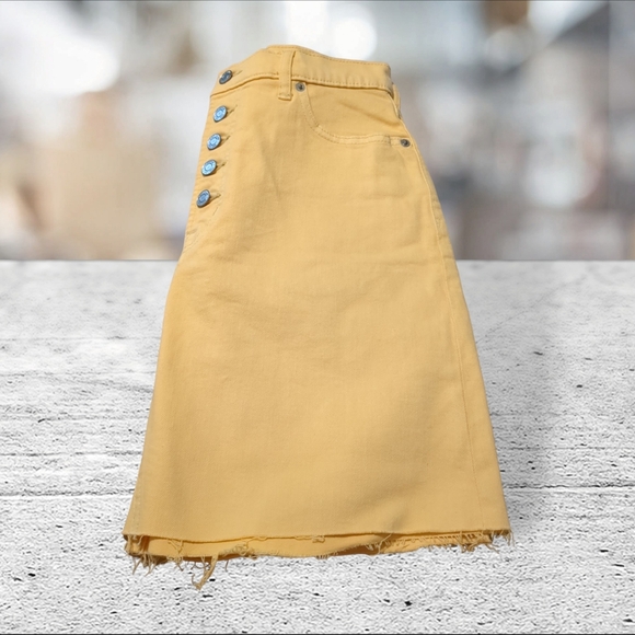 Gap yellow denim skirt size 6 28 T - Picture 4 of 11
